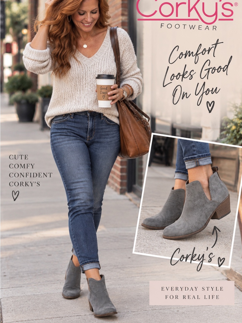 Women's Gray Suede Booties